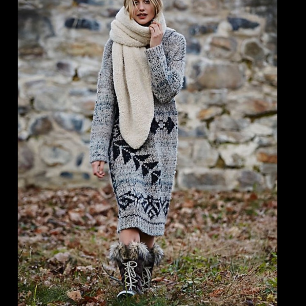 Free People exploded snowflake Sweater Dress